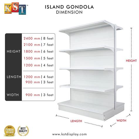 ISLAND GONDOLA FULL BACK PLATE WITH SHELVING MATT WHITE (3FEET&4FEET)