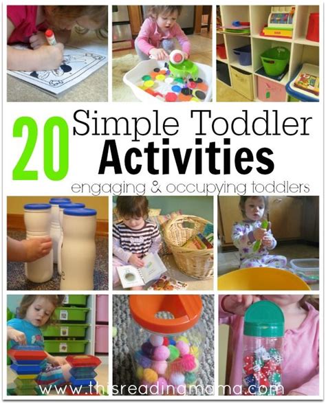 20 Simple Toddler Activities: engaging and occupying toddlers - This ...