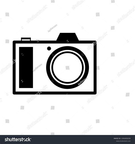 Camera Vector Logo Black Outline On Stock Vector (Royalty Free ...