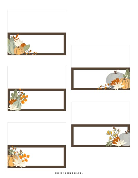 Free Thanksgiving Place Cards Printable Perfect For Table Decoration!