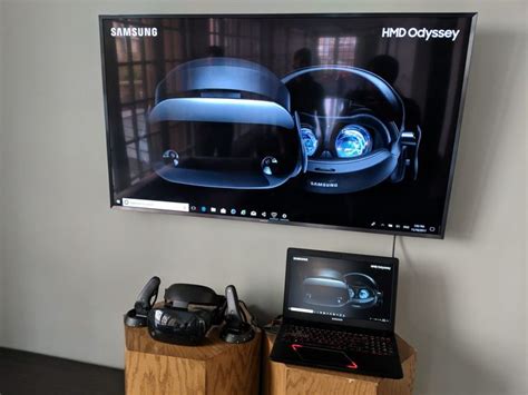 Today we got the chance to try out the Samsung Odyssey Windows VR headset and see SteamVR ...