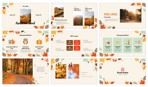 Fall Leaves Background Free Google Slides PowerPoint Template