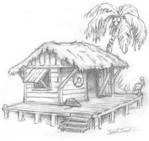 Beach Hut Sketch at PaintingValley.com | Explore collection of Beach ...