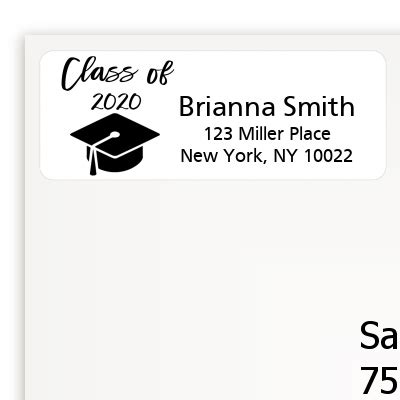 Graduation Cap 2022 Graduation Party return address labels | Graduation Party return address ...