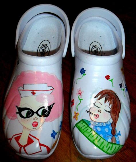 Items similar to Nursing Shoes Anywear, Crocs, Custom Painted children ...