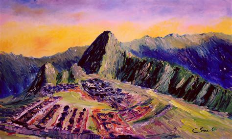 Le Machu Picchu Perou Peinture