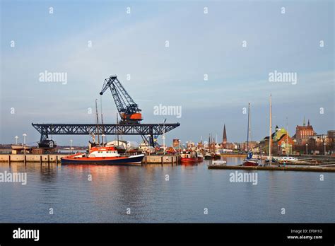 The port city of Rostock Stock Photo - Alamy