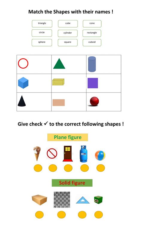 Plane and Solid Figure interactive worksheet