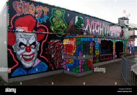 The Ghost train in the fun fair at Hunstanton, Norfolk Stock Photo ...