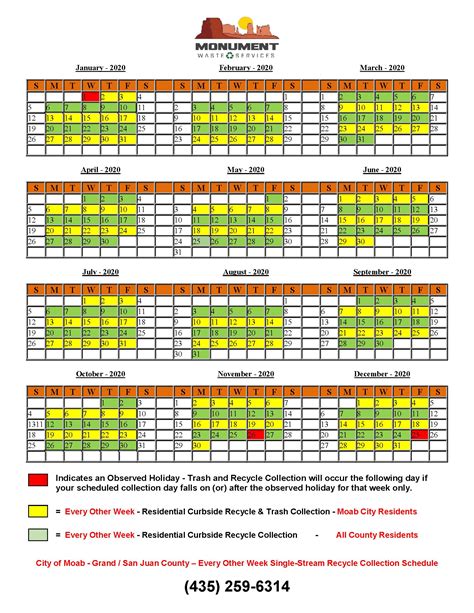 Toledo Garbage Pickup Calendar 2022 - Customize and Print