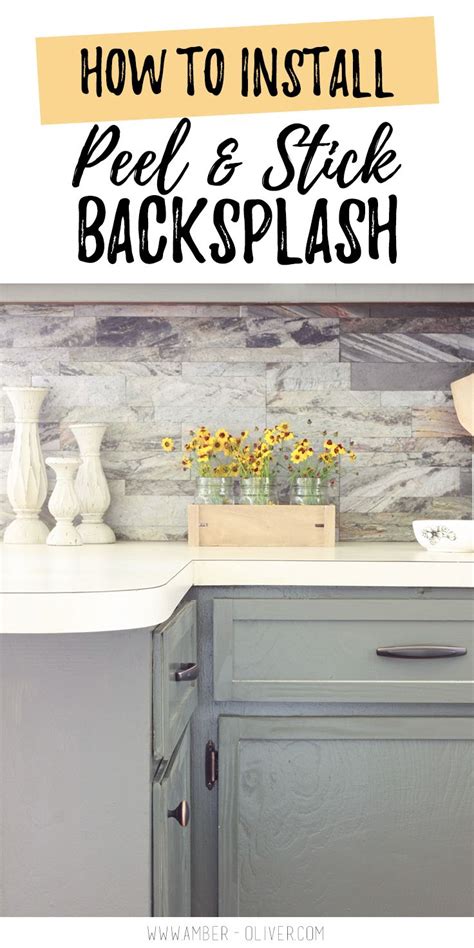 DIY Backsplash: How to Install Peel and Stick Backsplash | Diy ...