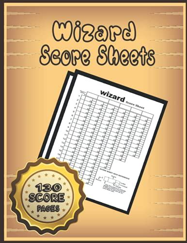 Wizard Score Sheets: Wizard Card Game Score Pads / Wizard Score Sheets - Wizard Cards - 130 ...