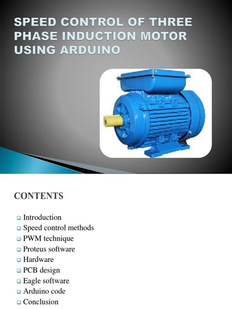 Speed Control of Three Phase Induction Motor by Aurduino | PDF ...