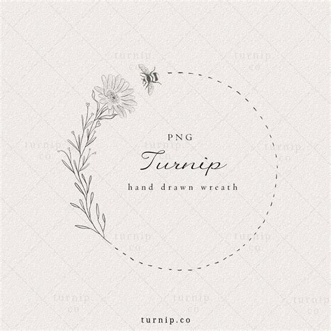 Sunflower Wreath Clipart Bee Wreath Clipart PNG Farmhouse - Etsy | Clip art, Organic logo design ...