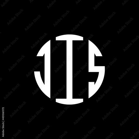 JIS letter logo design. JIS modern letter logo with black background. JIS creative letter logo ...