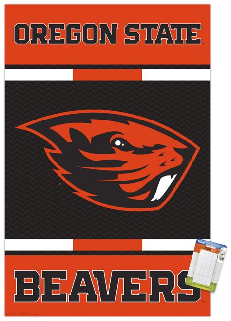 Collegiate - Oregon State University - Logo Premium Poster and Poster ...