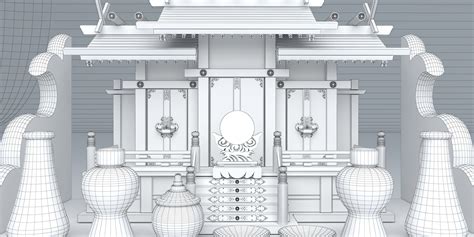 KAMIDANA SET 3D model | CGTrader