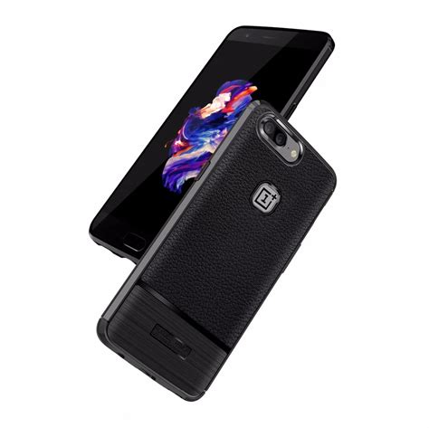 Triseoly Case For Oneplus 5 Cases 5.5 inch Brushed Leather Carbon fiber ...