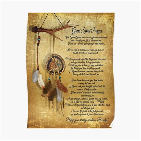 "Native American Great spirit Prayer" Poster for Sale by Irisangel ...