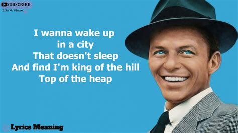 Frank Sinatra - New York, New York | Lyrics Meaning Chords - Chordify