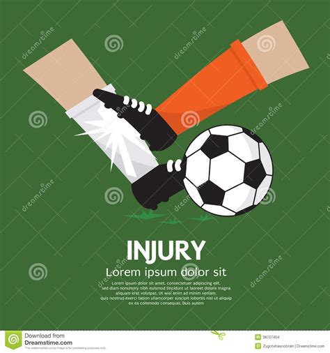 Football Player Make Injury To an Opponent Stock Vector - Illustration ...