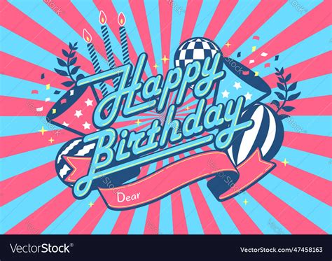 Happy birthday banner Royalty Free Vector Image