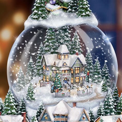 Thomas Kinkade Wondrous Winter Christmas Tree Snowglobe | eBay