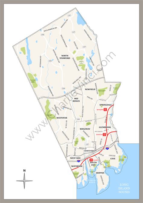 Stamford Neighborhood Map