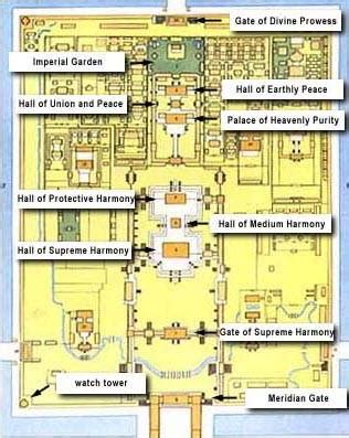 Map of Forbidden City - MyBeijingChina.com