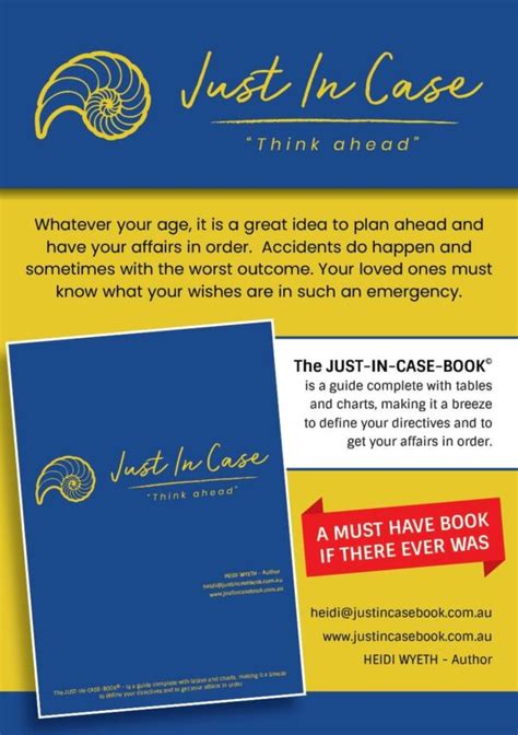 Just In Case Book - By Heidi Wyeth - Your Life Assist