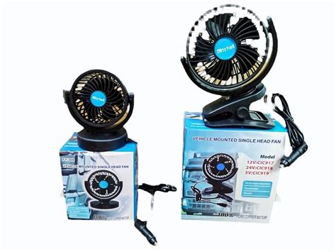 Car Single Head Fan for Dashboad 360 Degree Rotatable Car Auto Powerful ...