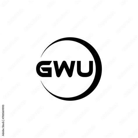 GWU letter logo design with white background in illustrator, cube logo ...