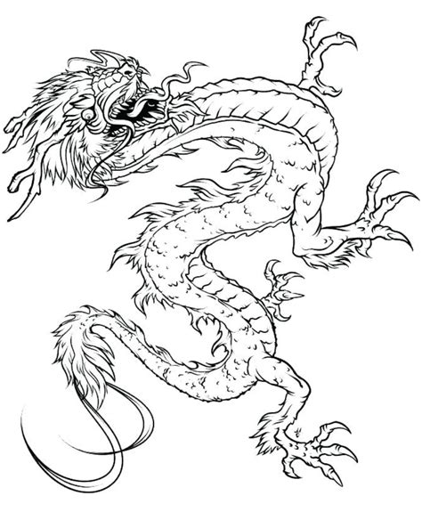 Chinese Dragon Coloring Page - Free Printable Coloring Pages for Kids