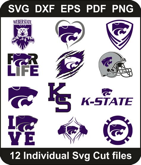 Kansas State Wildcats Svg Bundle | Kansas State PNG Pack