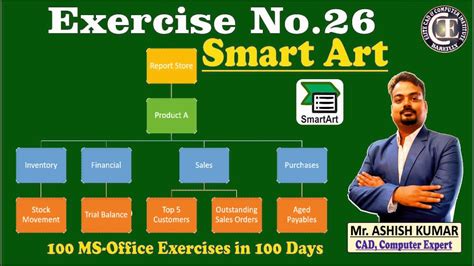 Hierarchy Smart Art Design || Microsoft Word I Exercise 26 #smartart #youtube - YouTube