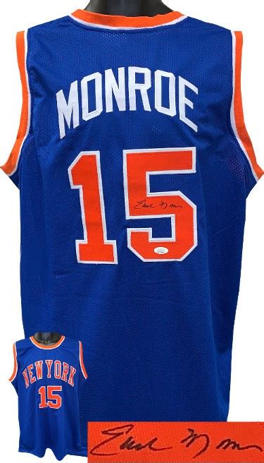 Earl Monroe Autographed Signed Blue TB Custom Stitched Pro Basketball ...