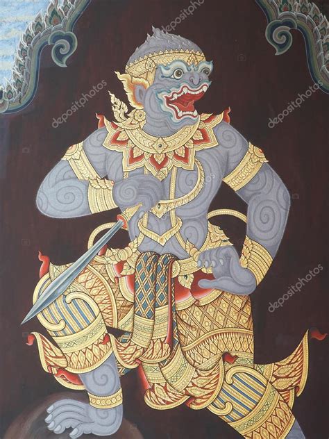 Hanuman in Ramayana story — Stock Photo © paisan191 #31216749