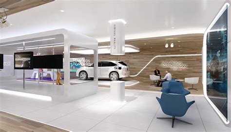 Toyota Showroom on Behance | Car showroom interior, Showroom interior design, Interior design ...