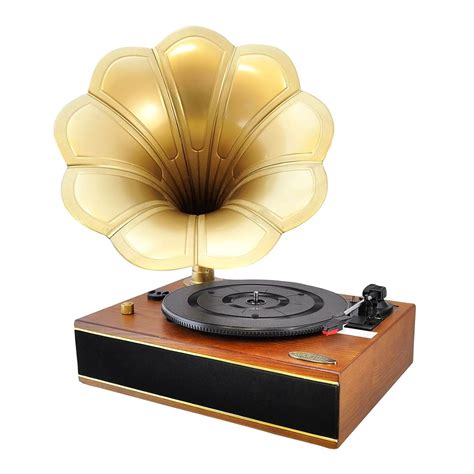 Pyle PNGTT12RBT Vintage Classic Bluetooth Turntable Gramophone Phonograph Vinyl Record Player ...