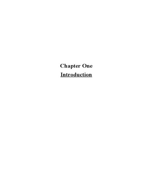 Chapter One | PDF