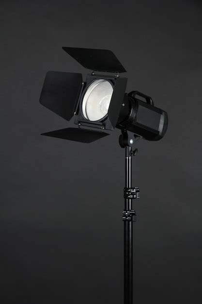 Premium Photo | Studio lighting on black background closeup