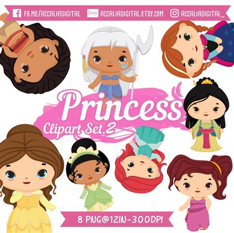 Disney Princess Clip Art, Cute Princess Sticker, Disney Party, Princess ...