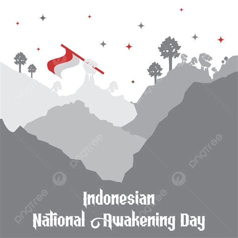 Indonesian Independence Day Vector PNG Images, Indonesian National Awakening Day With Hand And ...