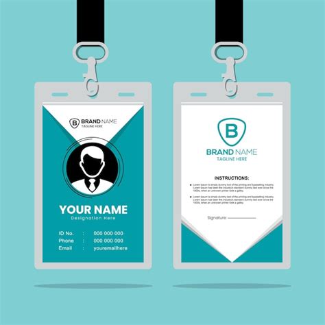 Premium Vector | Clean and Simple ID Card Design Template. Simple Business ID Card Design Template