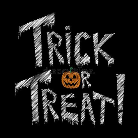 Trick Or Treat - Halloween Typography, Gothic Font Stock Illustration - Illustration of ...