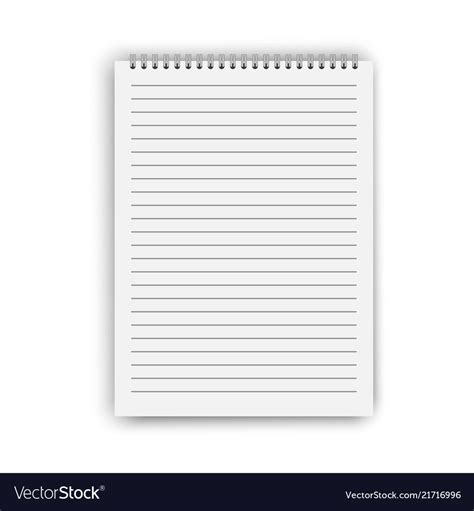 Realistic notepad template Royalty Free Vector Image
