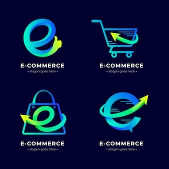 Free Vector | Set of e-commerce logo templates