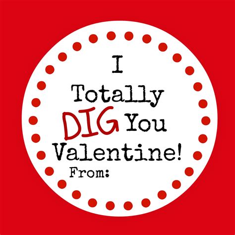 What Does The Cox Say?: I Totally Dig You Valentine Printable