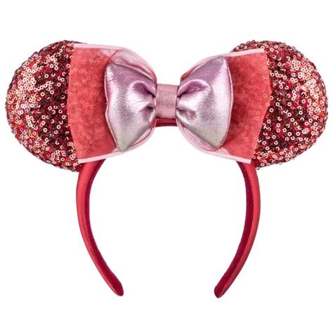 Disney Ears Headband - Minnie Mouse Sequined - Pink Sparkle