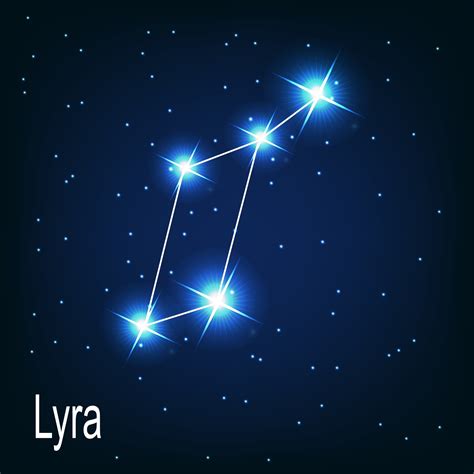 The constellation Lyra star in the night sky. 3392913 Vector Art at Vecteezy